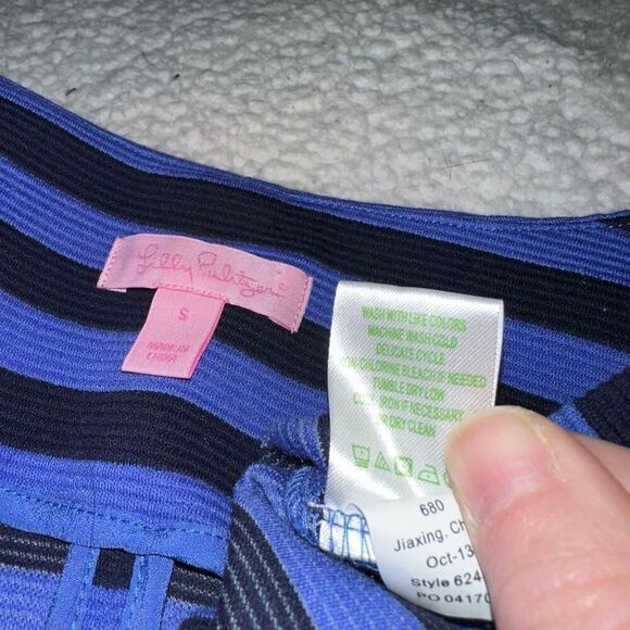 Lilly Pulitzer Women’s Charlene Shift Dress Blue Navy Stripe Small EUC - Picture 8 of 13